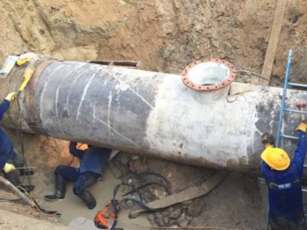 Dos heridos por ruptura de tubería de gas, que originó una conflagración