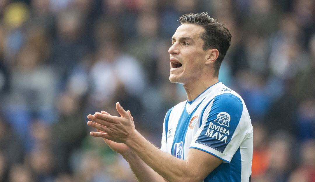 Bernardo Espinosa durante un partido con el Espanyol en la temporada 2019-2020.