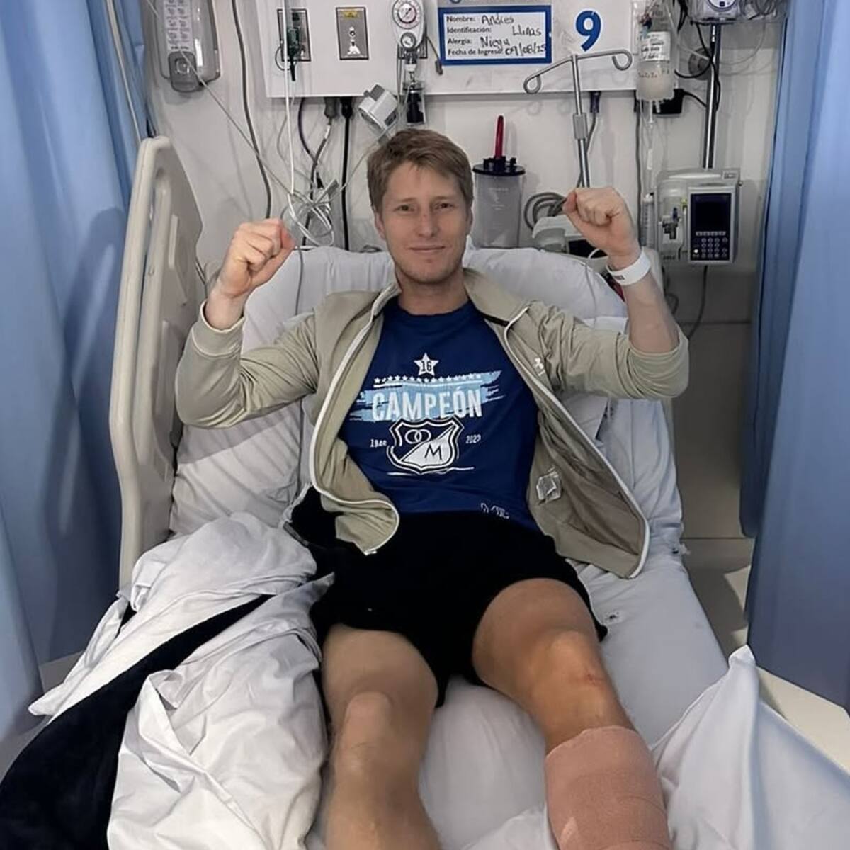 Andrés Llinás, operado con éxito de su delicada lesión: “Seguro nos volveremos a ver en la cancha”