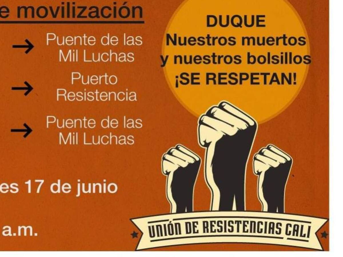 Cali tendrá marchas hoy jueves desde las 9 AM