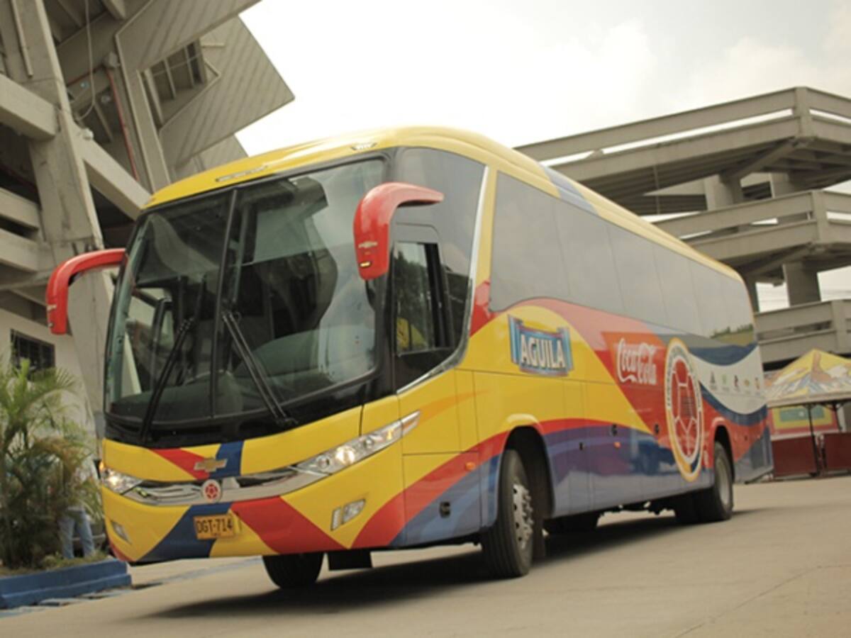 El bus oficial de la Selección Colombia llegó a Barranquilla