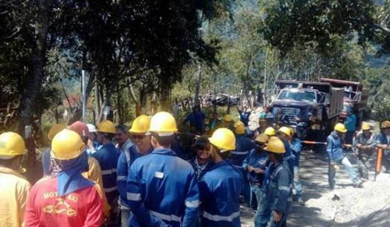 Trabajadores del proceso de reconstrucción de Gramalote.