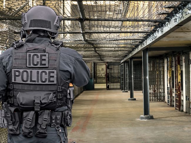 Policía del ICE. Foto: Getty Images.