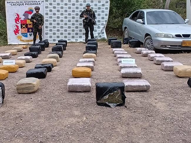 280 kilos de marihuana incautados en La Plata, Huila