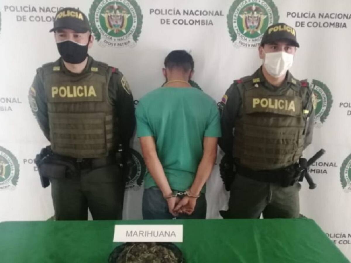 Venezolano fue capturado en Manizales con varios gramos de marihuana