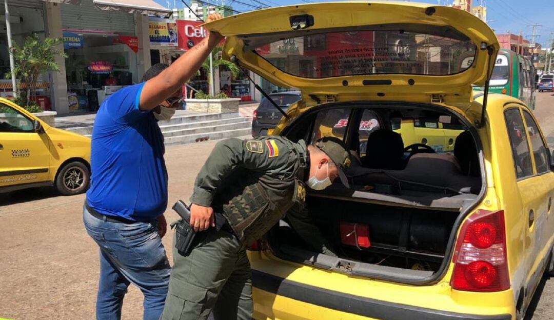 Plan de seguridad para taxistas y usuarios. Cortesía: Policía