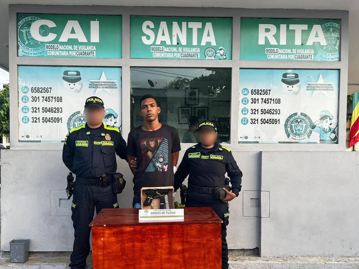 Policía de Cartagena capturó a presunto sicario portando arma con silenciador