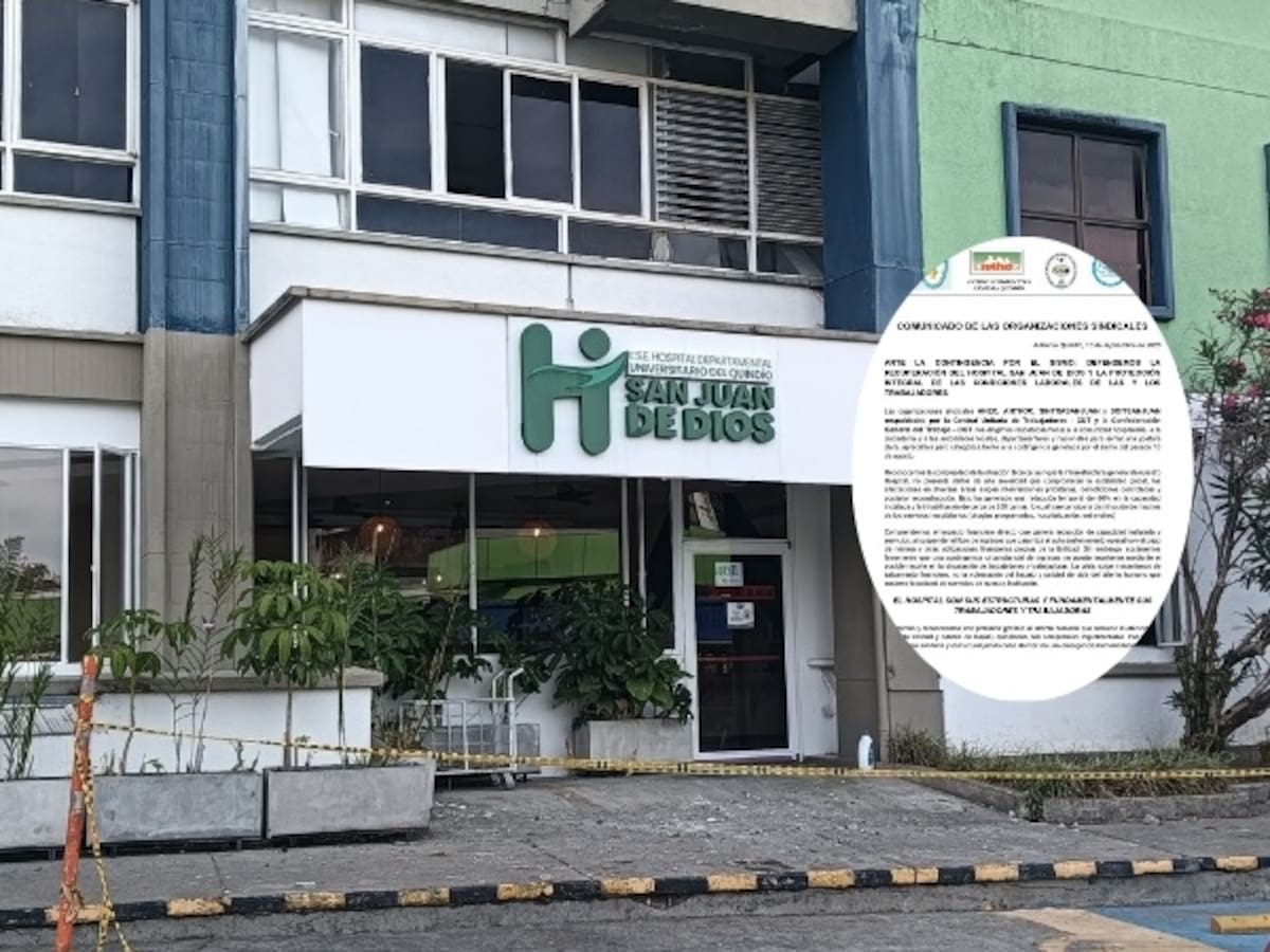 ¿Qué llamado hicieron los sindicatos de trabajadores del hospital San Juan de Dios de Armenia?