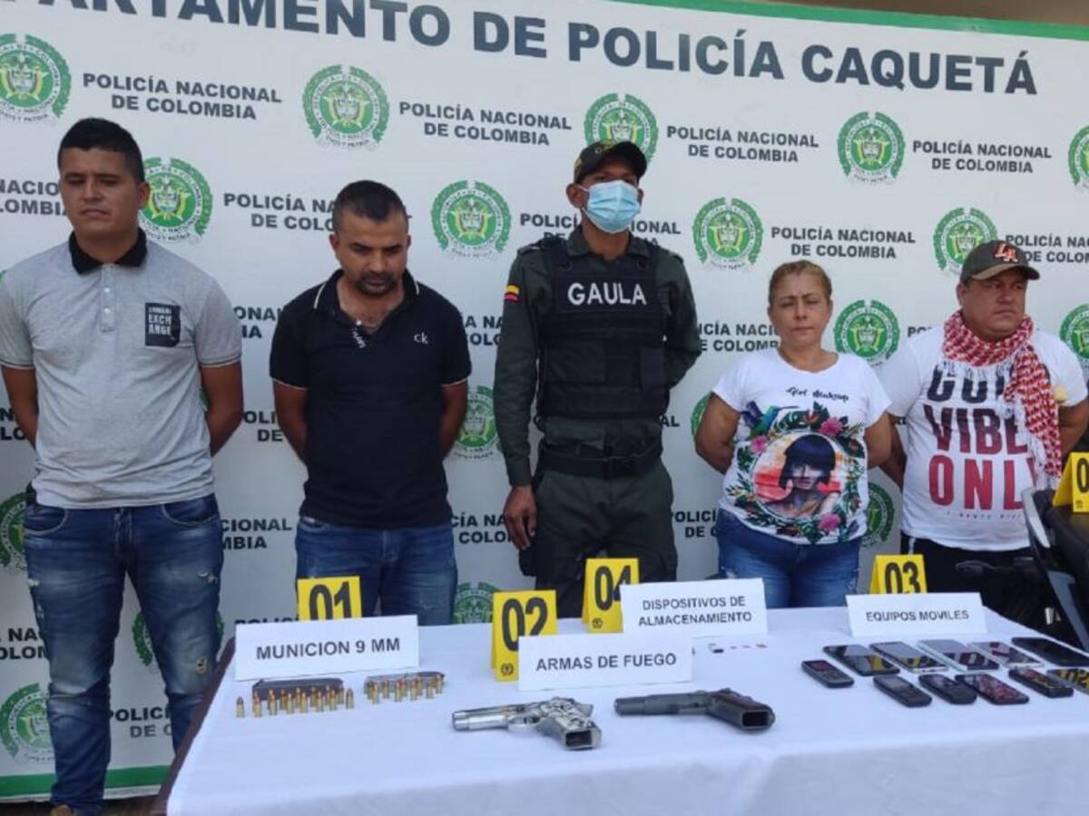 Desarticulan banda de sicarios de Grupos Armados en el Caquetá