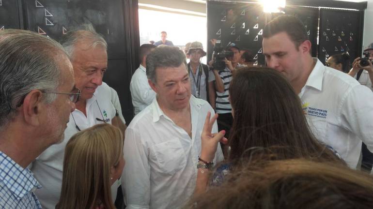 Presidente Juan Manuel Santos en Barranquilla.