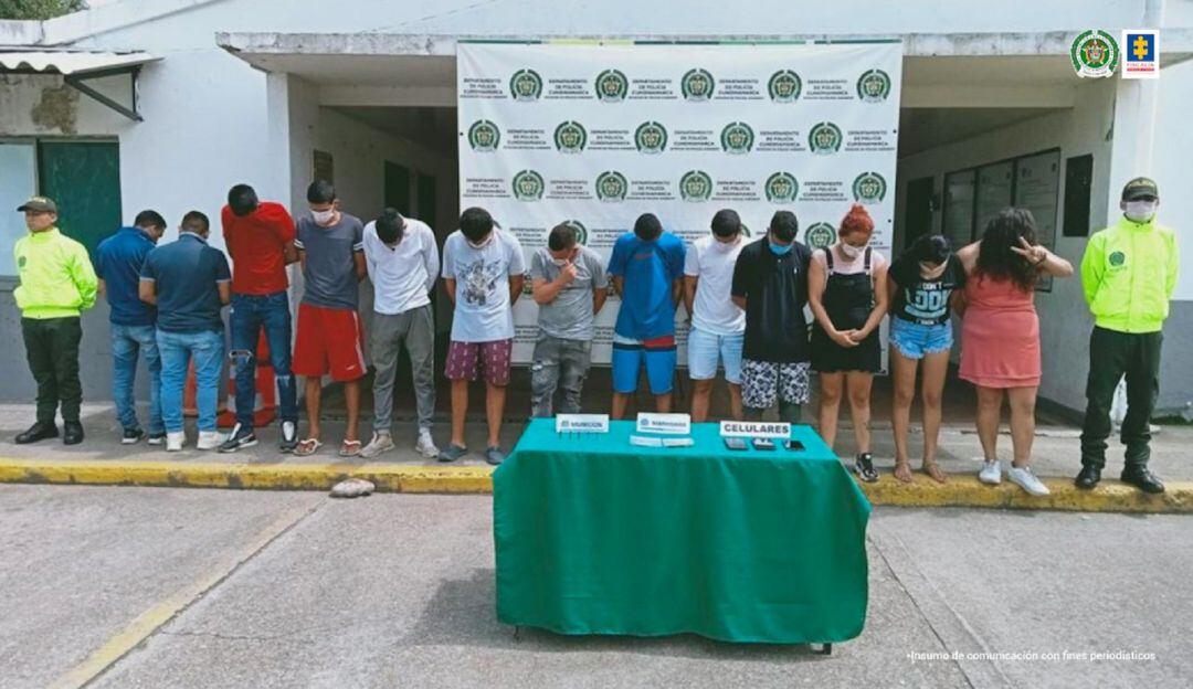 Bandas delincuenciales que operaban en Tolima y Cundinamarca