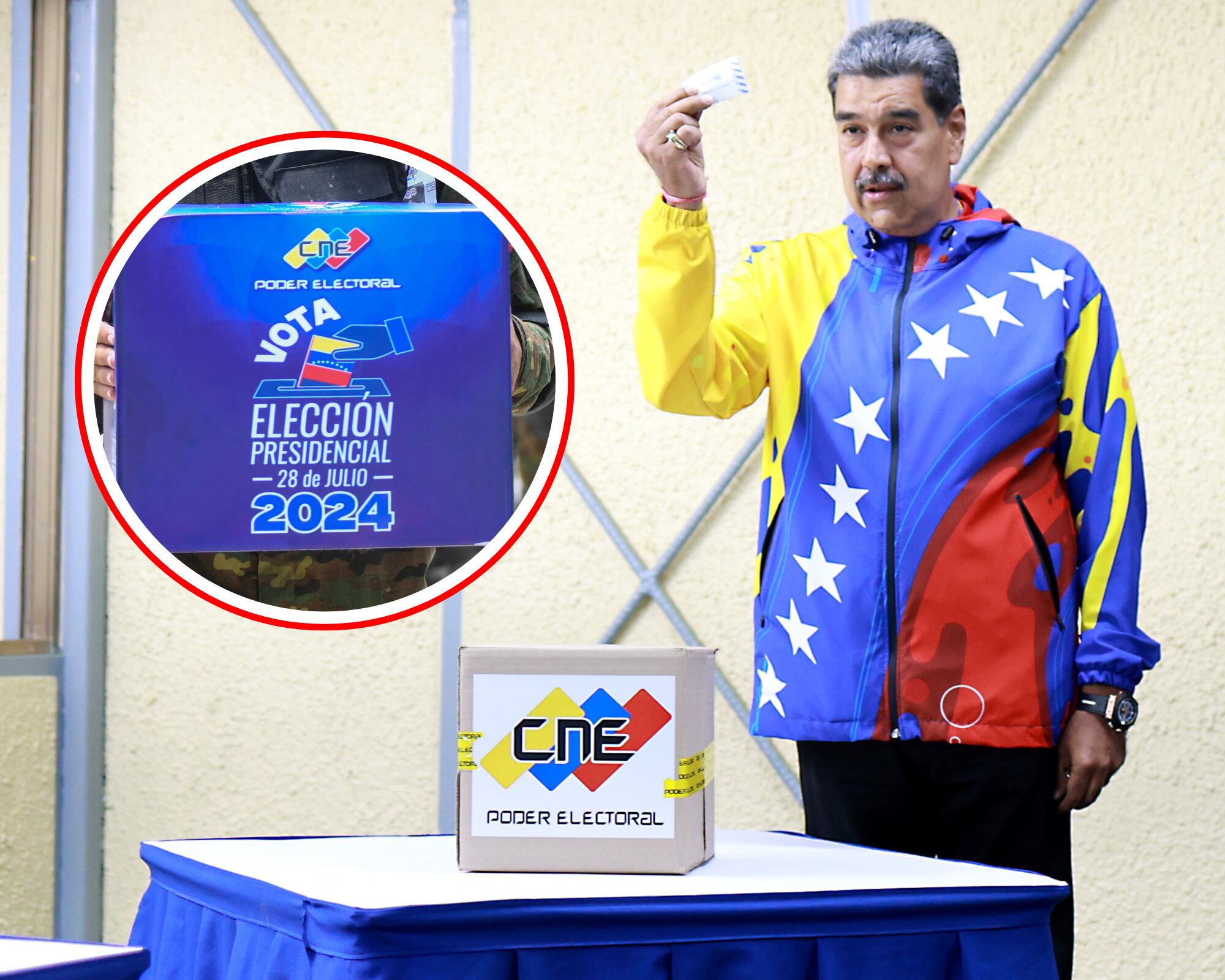 El presidente de Venezuela y candidato a la reelección, Nicolás Maduro, emitiendo su voto.
(Foto: Getty / Caracol Radio )
