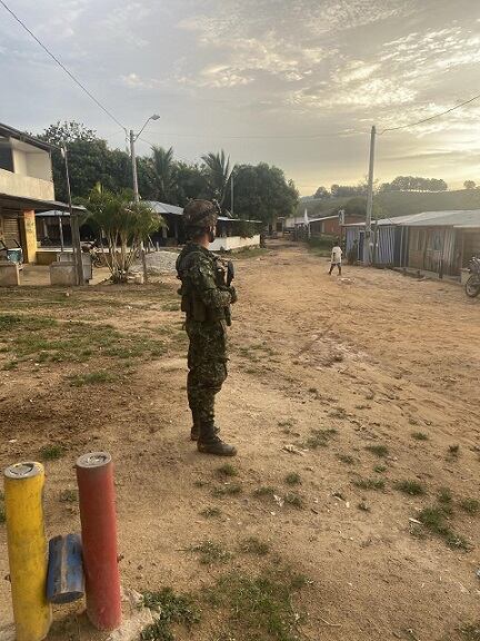 Ejército en vereda Lejanías - foto cortesía