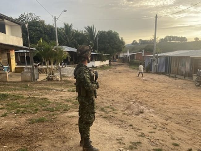 Ejército en vereda Lejanías - foto cortesía