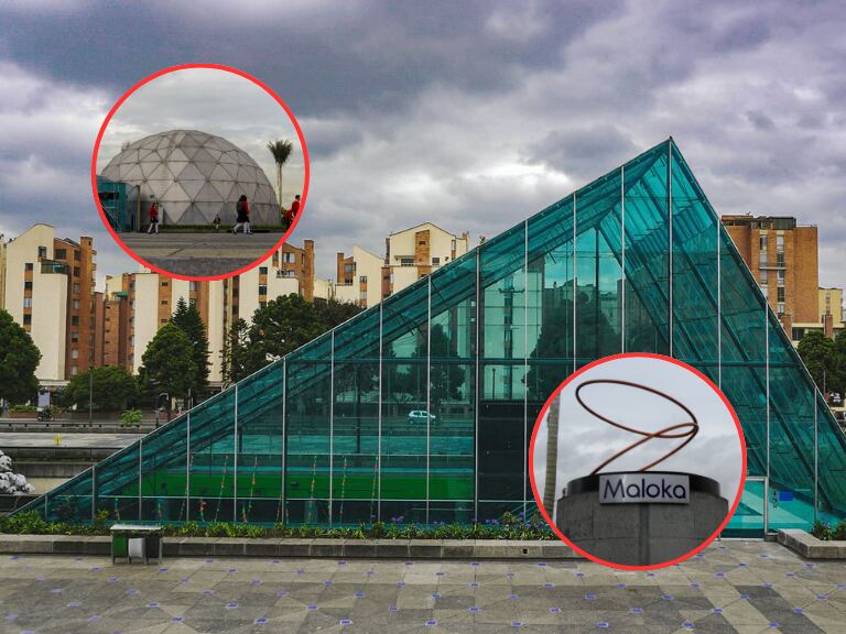 Varias instalaciones exteriores de Maloka, museo interactivo (Fotos vía COLPRENSA y sitio web de Maloka)