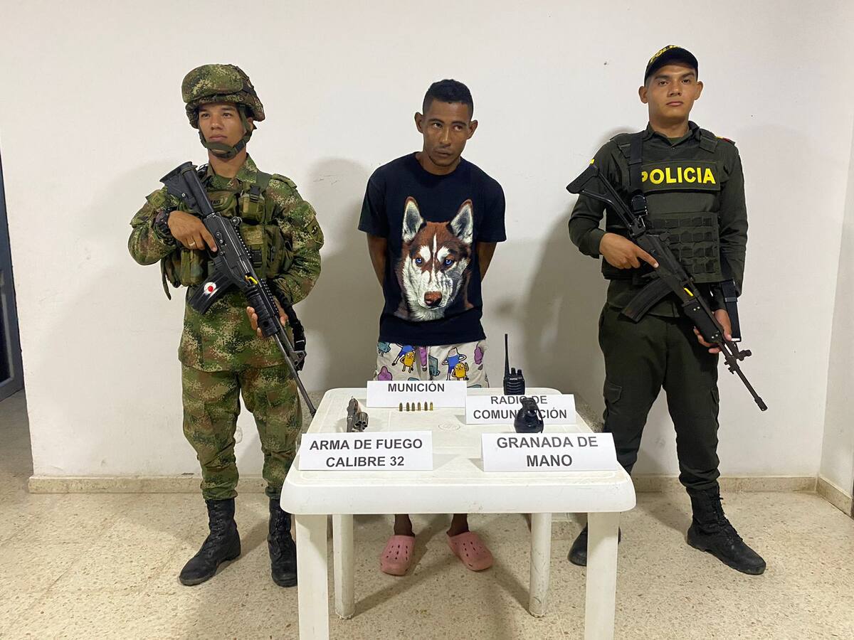 Capturan a cuatro presuntos delincuentes con granadas y armas en Bolívar