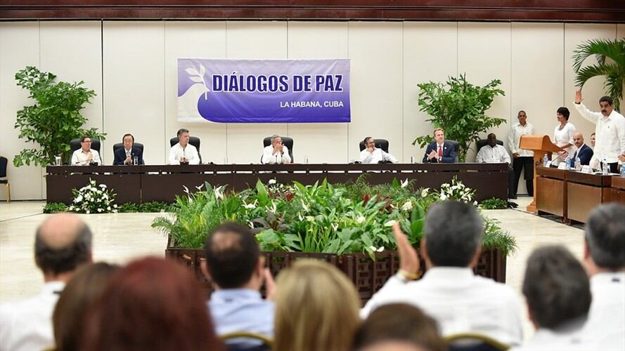 Negociaciones entre el Gobierno y las Farc en La Habana. Foto: Colprensa