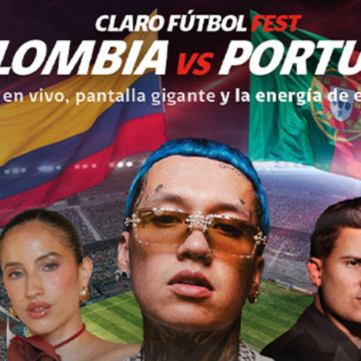 Vive Claro presentará transmisión de Colombia vs. Portugal con festival musical en Bogotá