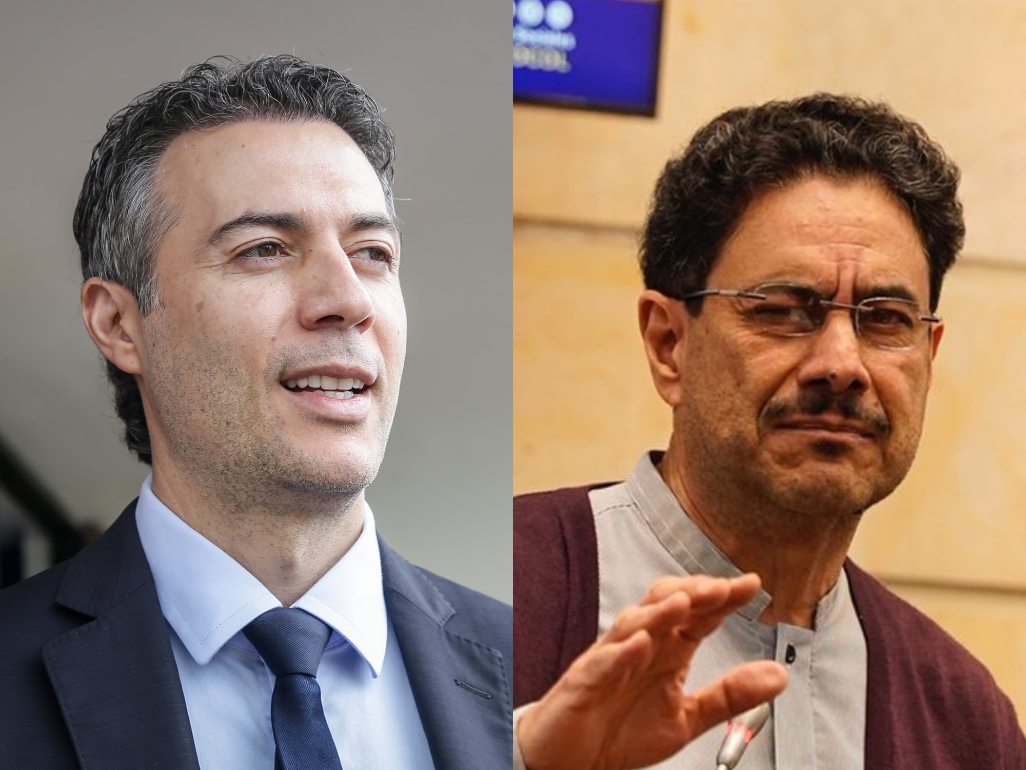 Daniel Quintero e Iván Cepeda. Fotos: Colprensa.