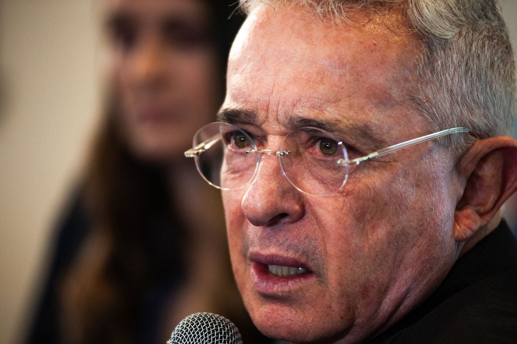 Expresidente Álvaro Uribe Vélez. (Photo by Sebastian Barros/NurPhoto via Getty Images)
