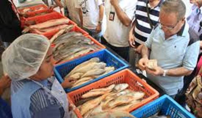 Venta de pescado.
