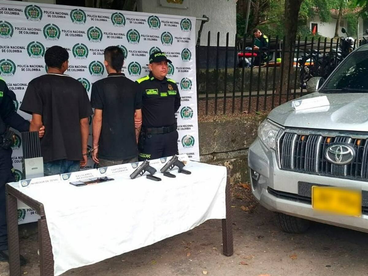 Capturados dos ladrones por el robo de una camioneta de alta gama en Mariquita, Tolima