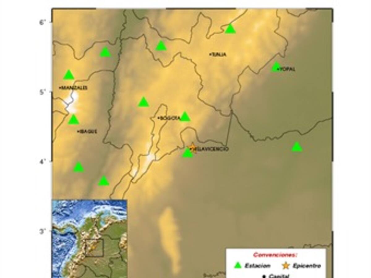 ​Temblor de 4.4 se sintió en Meta, Cundinamarca y Bogotá