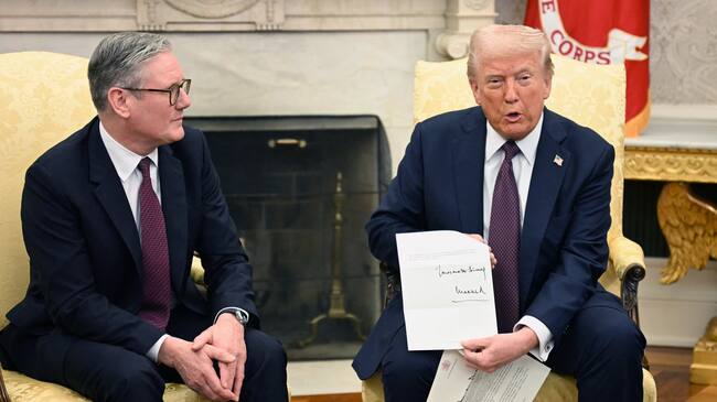 Donald Trump y Keir Starmer. FOTO: JIM WATSON/AFP via Getty Images