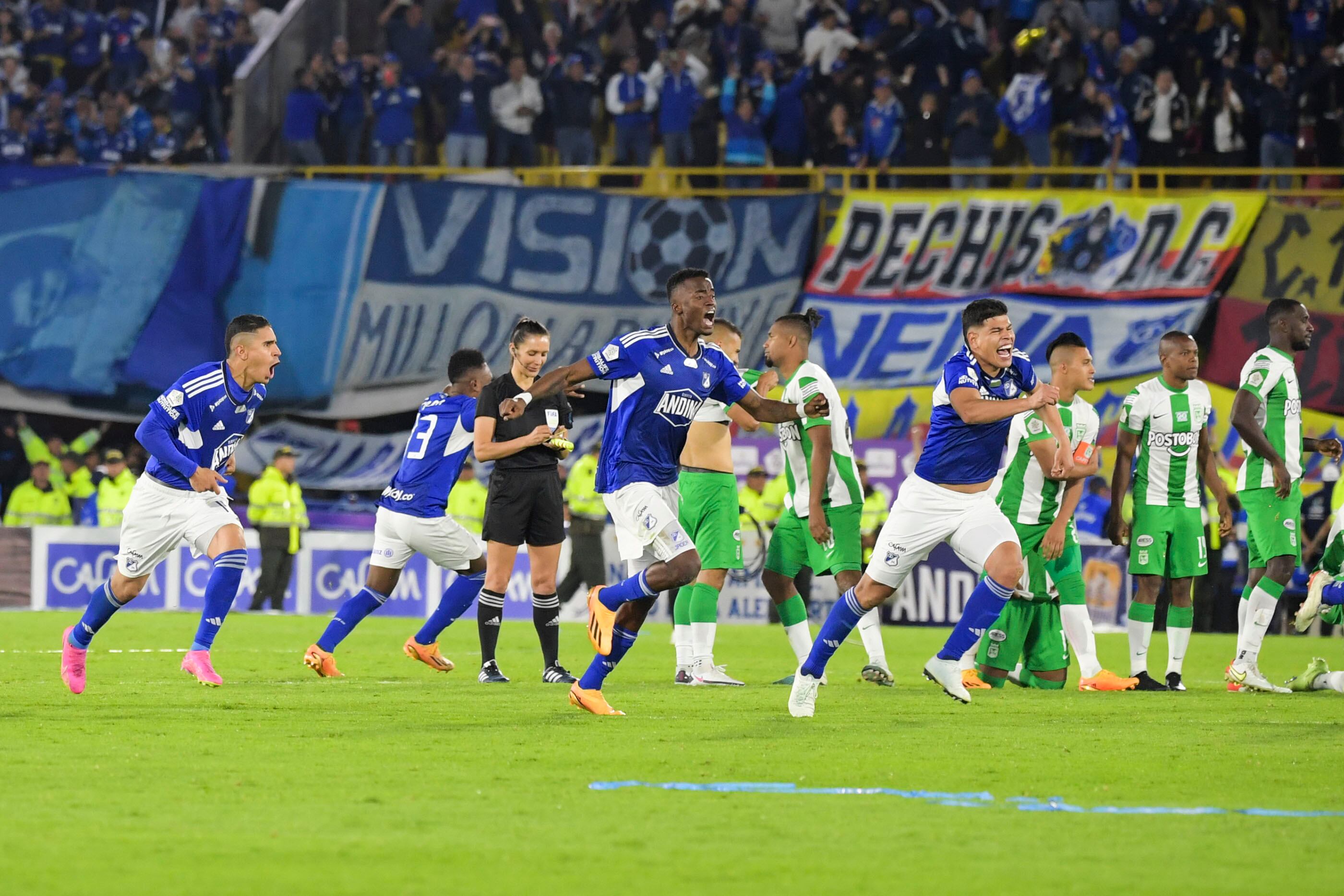Millonarios en la final de la Liga colombiana 2023-1 ante Atlético Nacional (Photo by Daniel Munoz/VIEWpress)