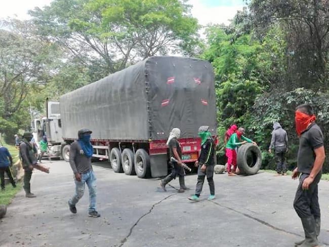 Bloqueo vía al Catatumbo