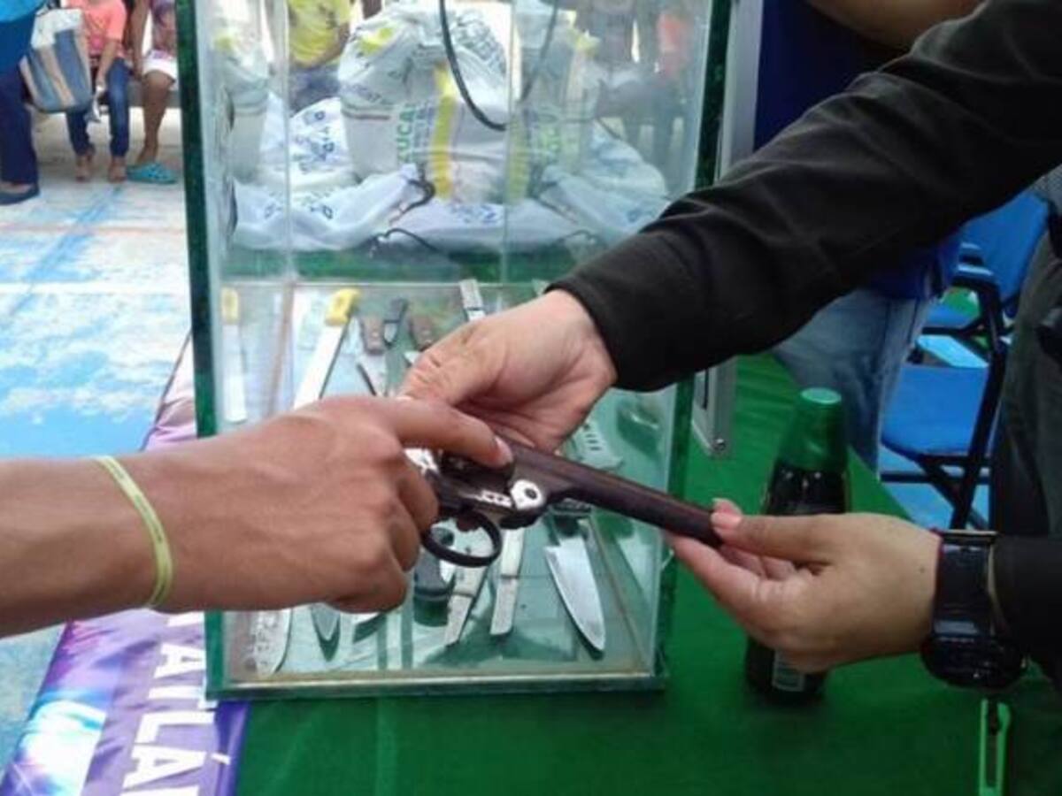 Cambian armas por alimento en Palmar de Varela, Atlántico