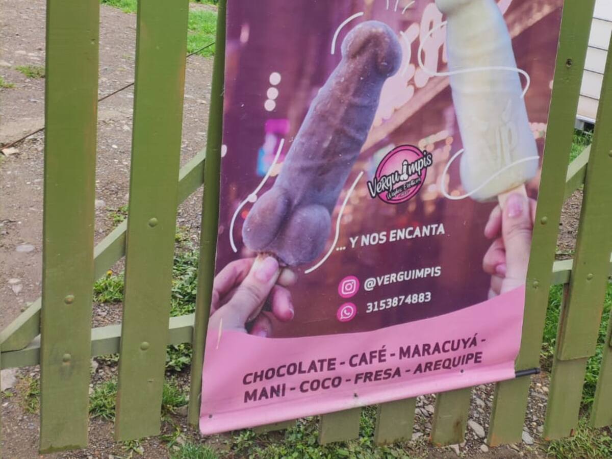En Valle de Cocora en Salento, Quindío, promocionan venta de helados con forma de pene