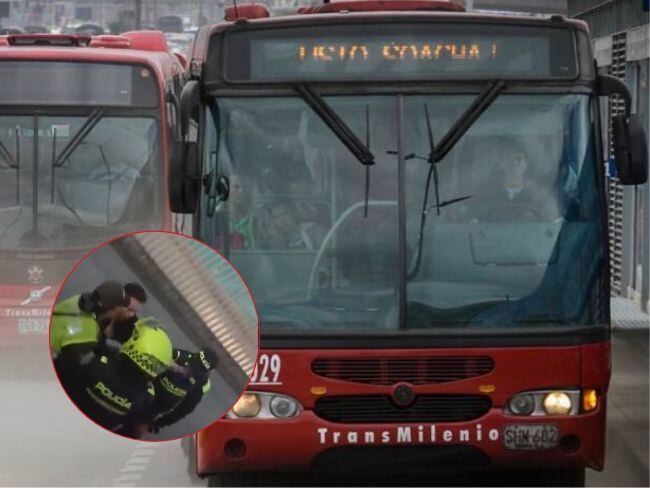 Usuario de Transmilenio agredió a un policía que le reclamó por colarse en el sistema de transporte.