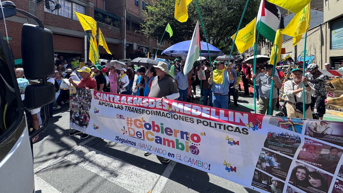 Así avanza la jornada de movilización en Medellín