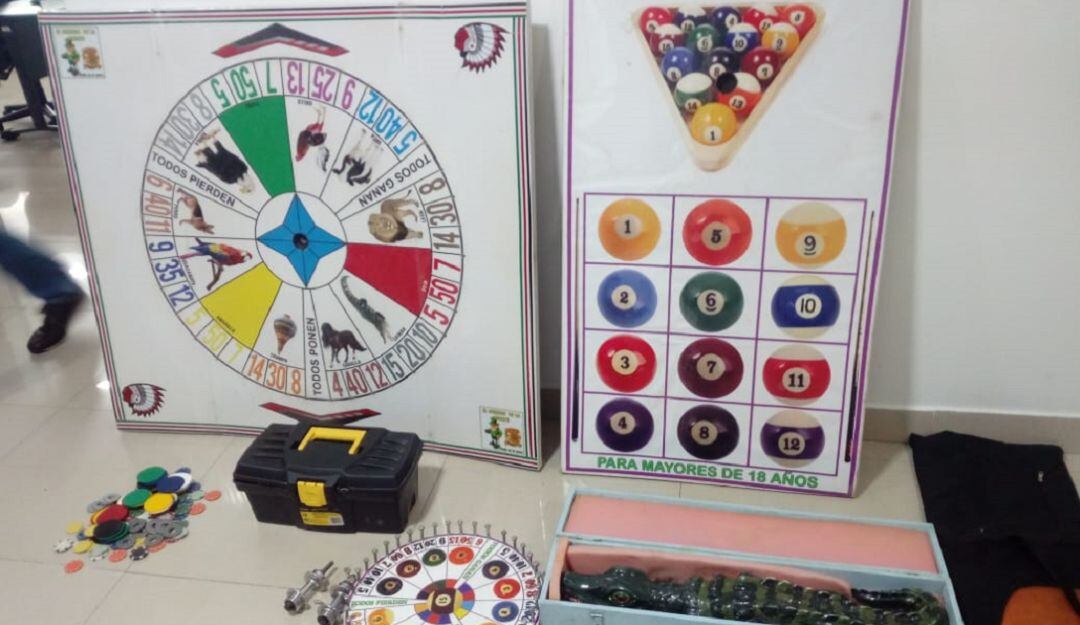 Juegos de suerte y azar incautados