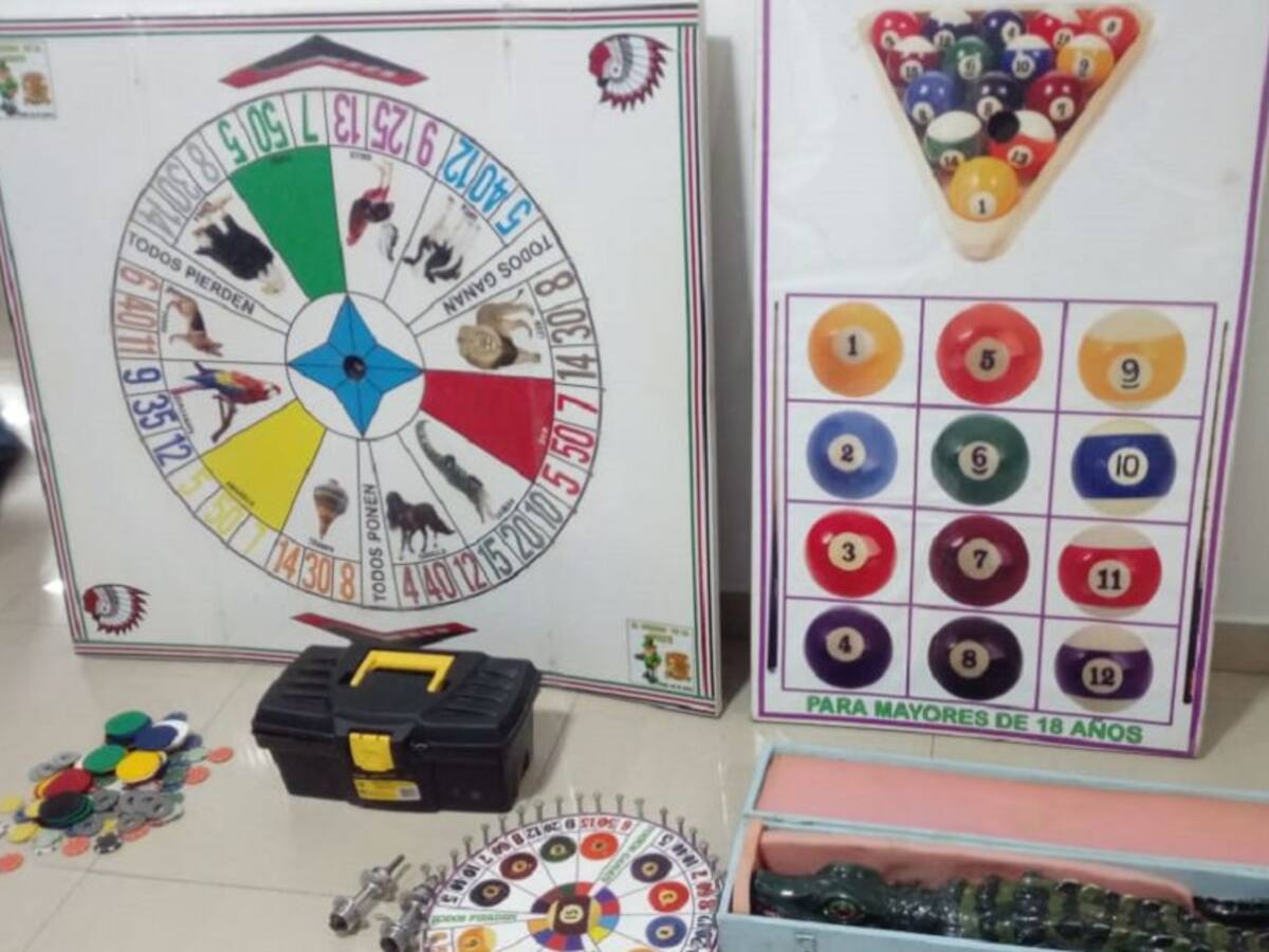 Nueve personas fueron capturadas en Caldas por juegos de azar ilegales