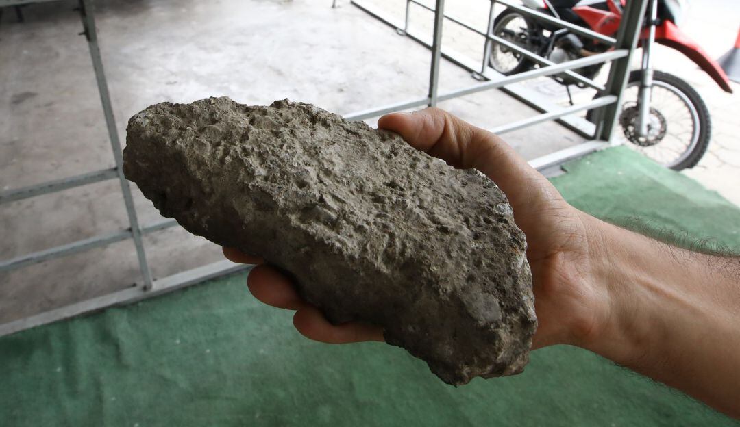 Roca usada en ataque