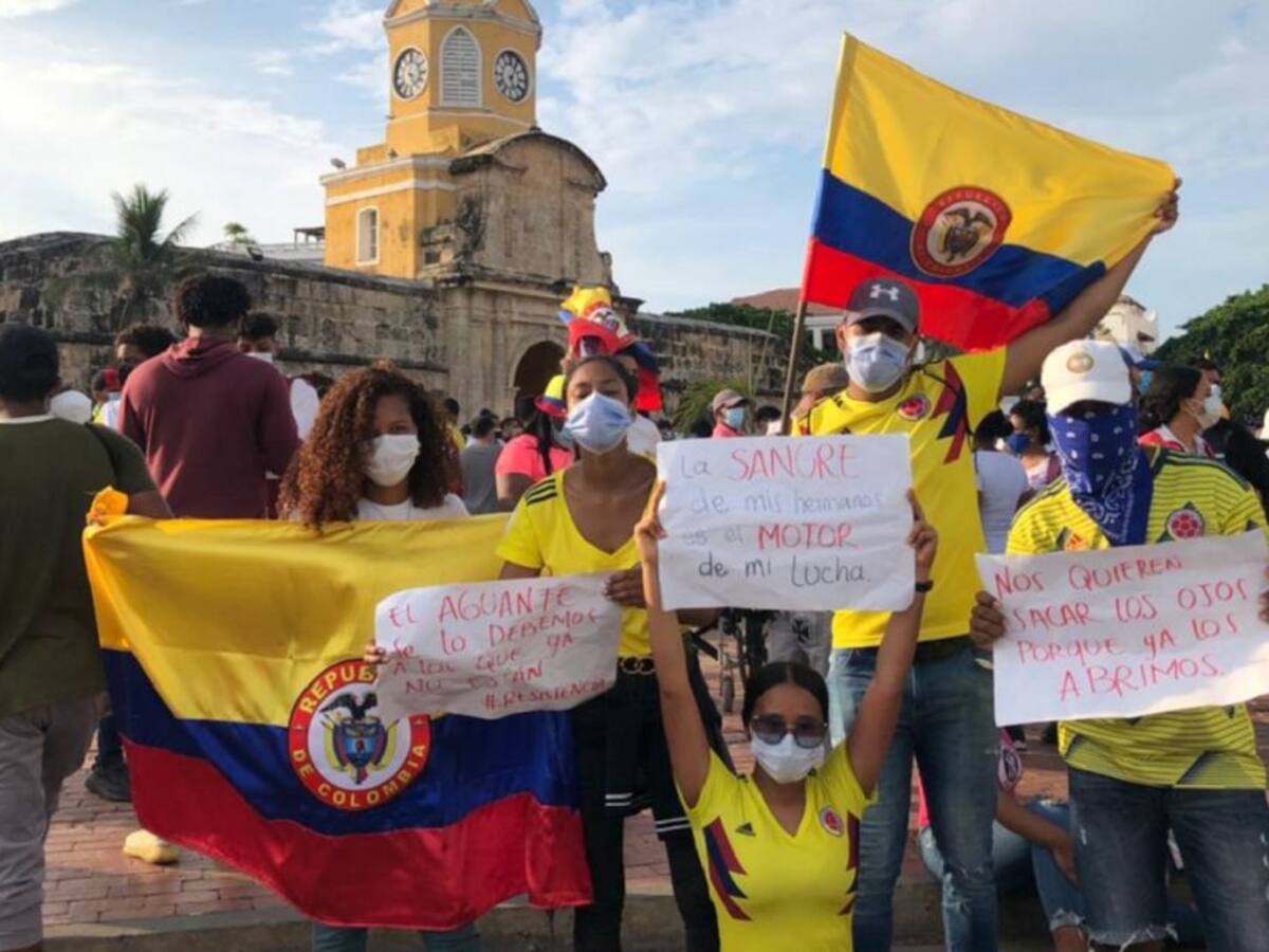 Marcha pacífica se tomó el sector turístico de Cartagena