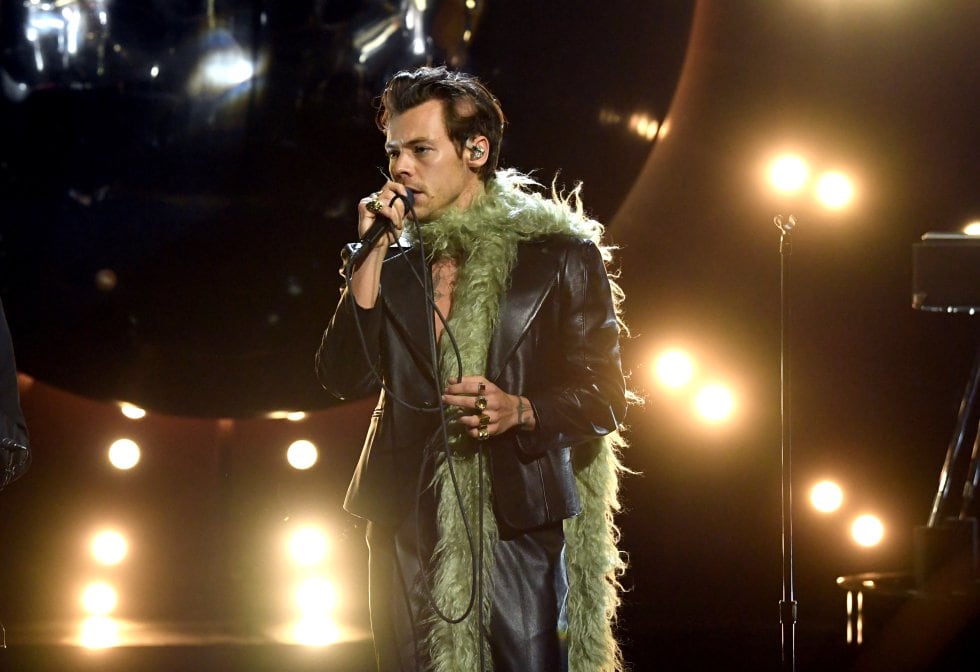 Presentación de Harry Styles, durante la ceremonia 63 de los premios Grammy