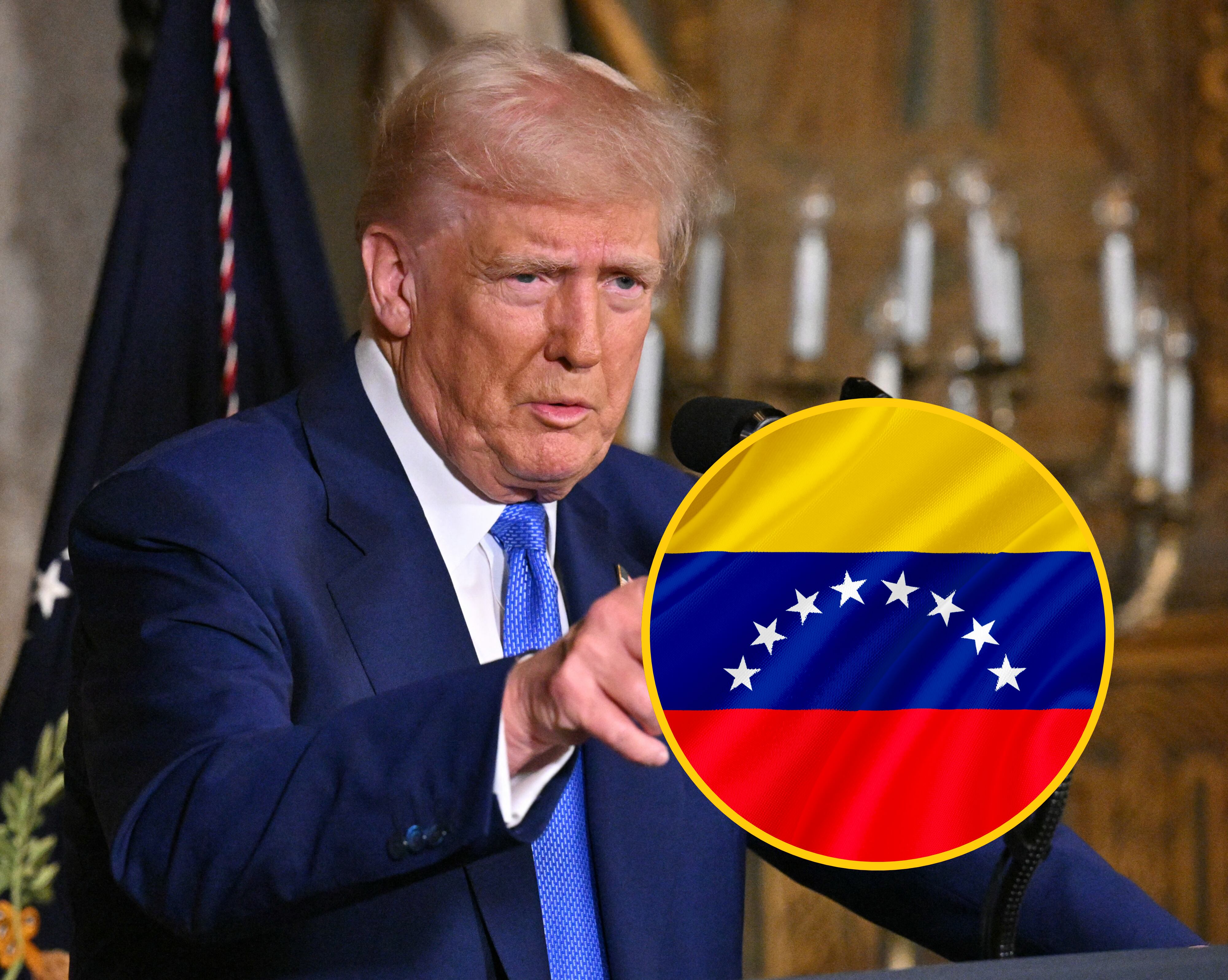 Donald Trump y bandera de Venezuela | Foto: GettyImages