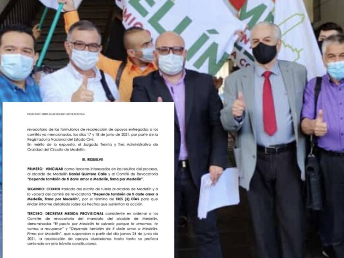 Suspenden recolección de firmas para la revocatoria de Daniel Quintero