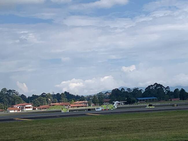 Avión se sale de la pista en Rionegro- Foto Denuncias Antioquia