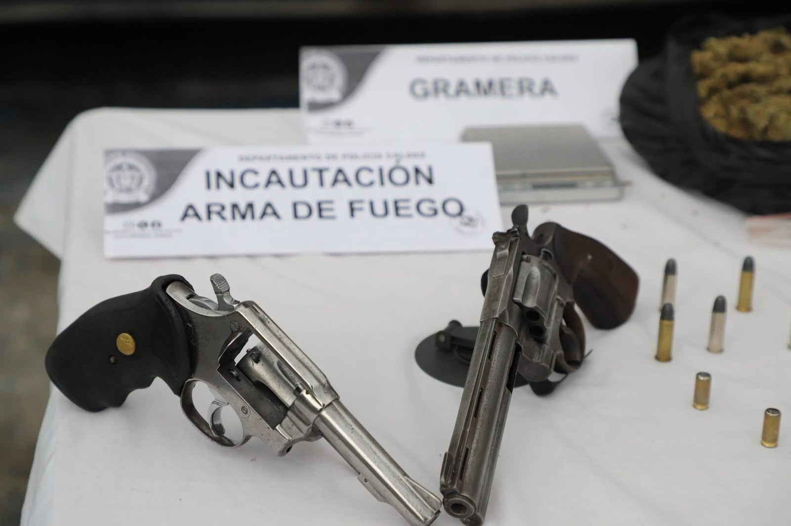 Elementos recuperados en operativos policiales. // Policía de Bolívar