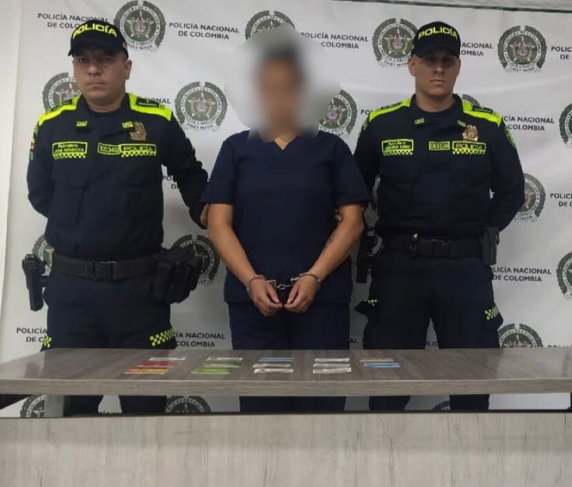 Mujer captura- foto Policía Metropolitana