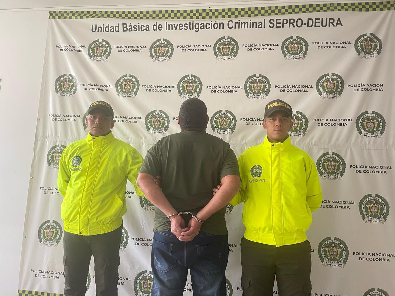 Hombre capturado en Chigorodó por abusar de sus sobrinas de 8 y 4 años de edad. Foto: Policía de Urabá.