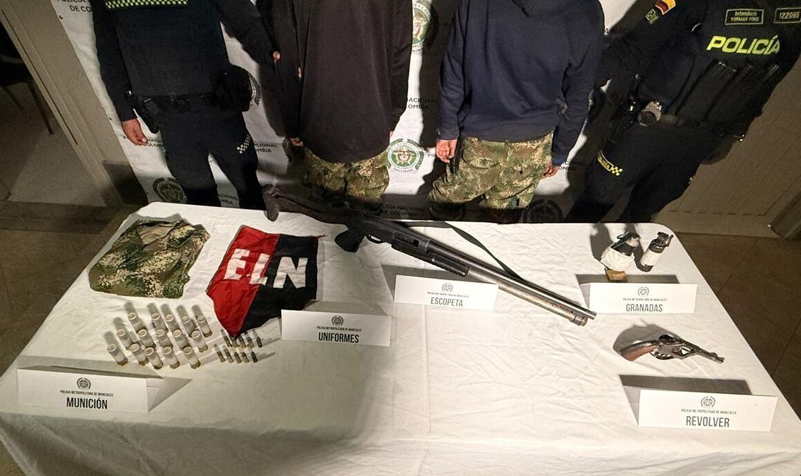 Dos adolescentes son aprehendidos en zona rural de Manizales con armamentos y prendas alusivas al ELN
