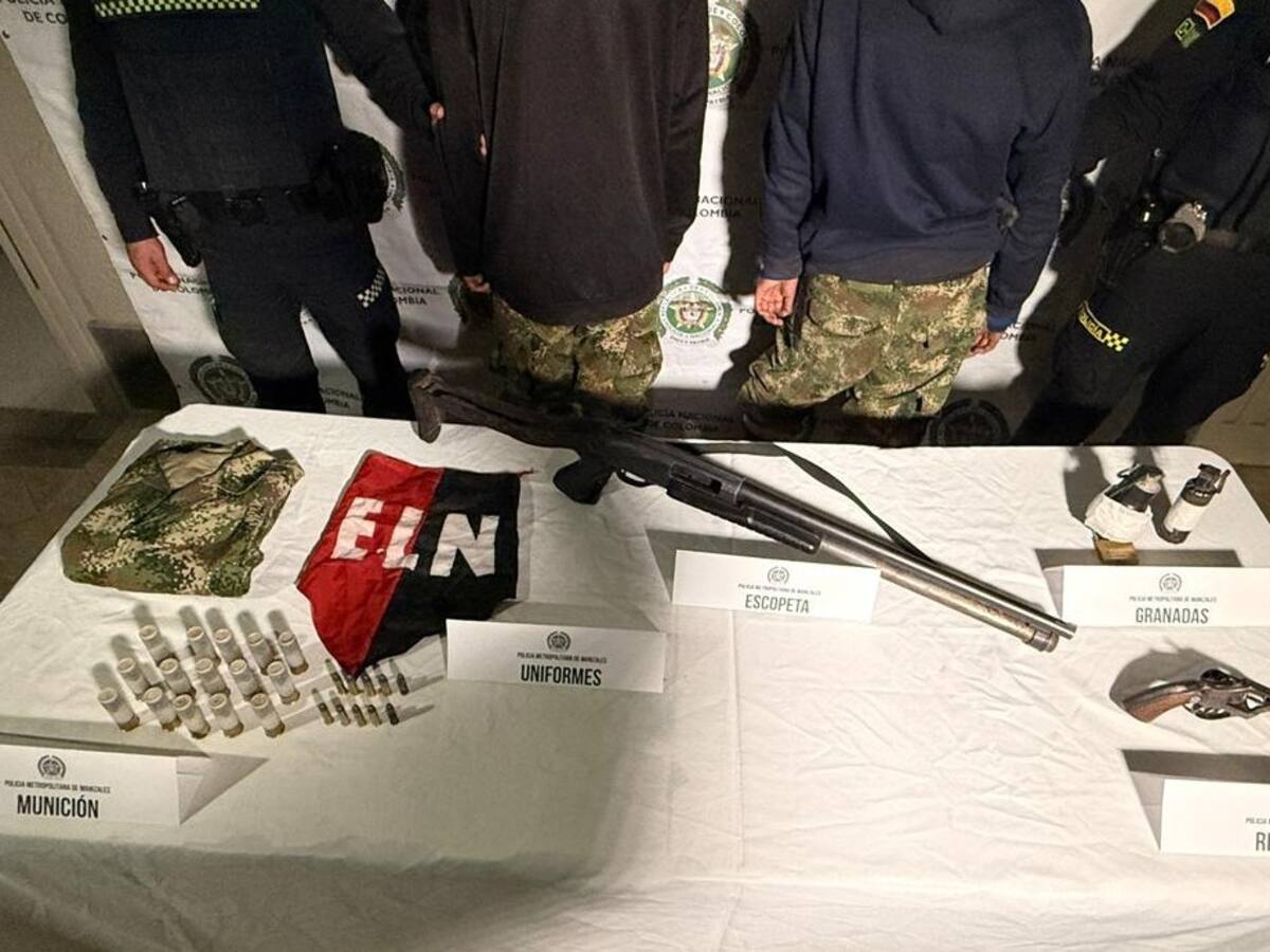 Adolescentes son aprehendidos en zona rural de Manizales con armamentos y prendas alusivas al ELN