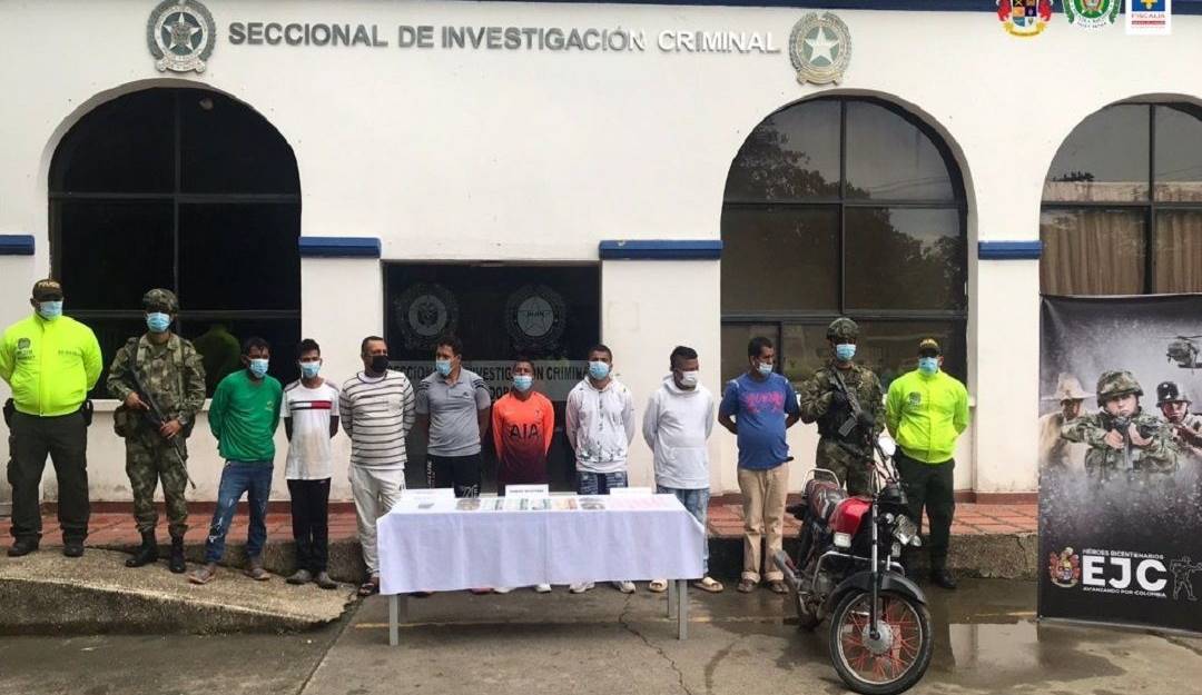 Capturados por tráfico de estupefacientes en Montería.