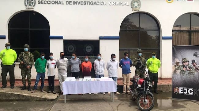 Capturados por tráfico de estupefacientes en Montería.