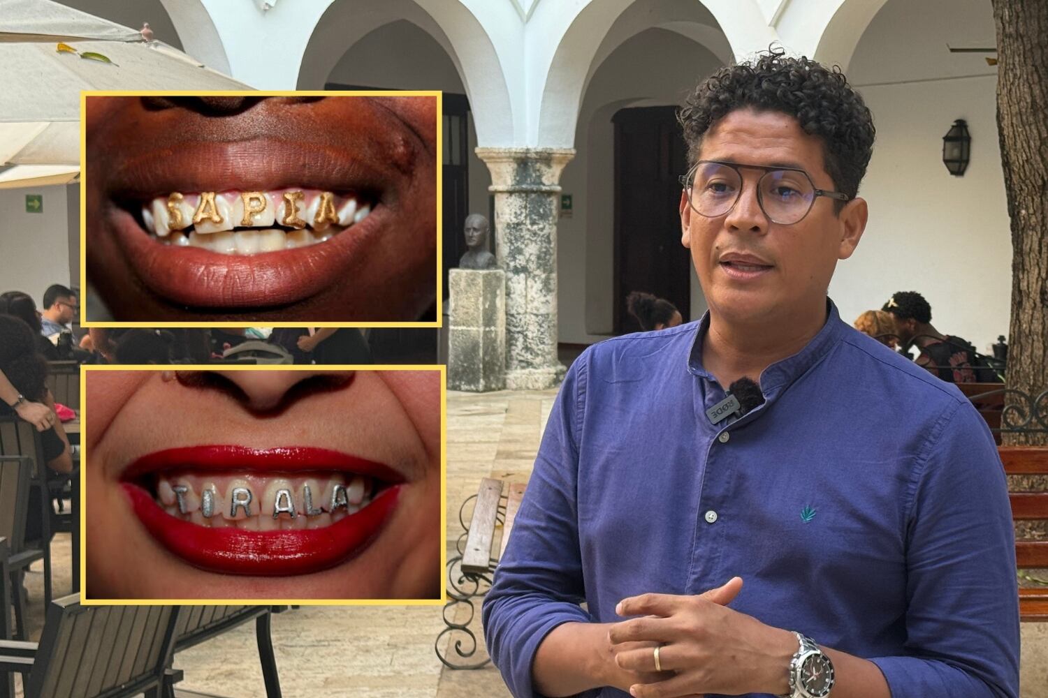 “Entre dientes”, obra del docente de Unibac y artista social Dayro Carrasquilla